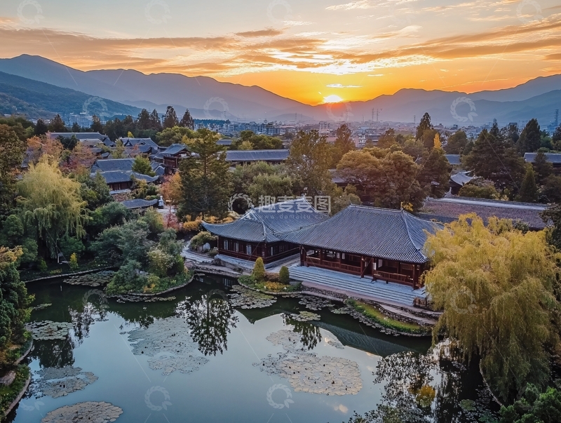 高清大图下载【趣麦麦图】木府俯视图