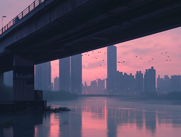 朦胧江边