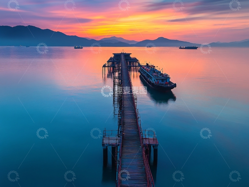 高清大图下载【趣麦麦图】东钱湖朝霞