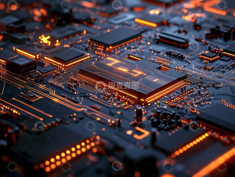 高清大图下载【趣麦麦图】芯片科技集成电路123