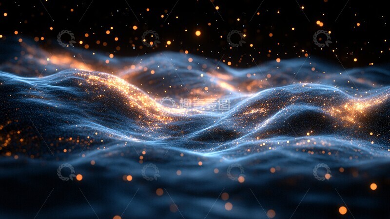 高清大图下载【趣麦麦图】宇宙粒子波宇宙粒子浮动3