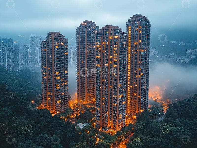 高清大图下载【趣麦麦图】汇湾云雾