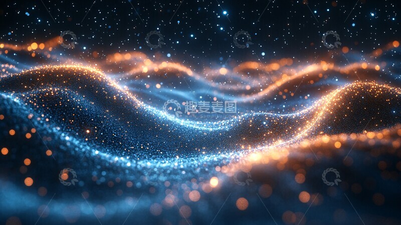 高清大图下载【趣麦麦图】粒子数据流宇宙粒子数据1