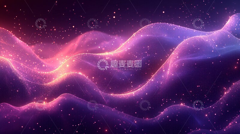 高清大图下载【趣麦麦图】紫色波浪图形2