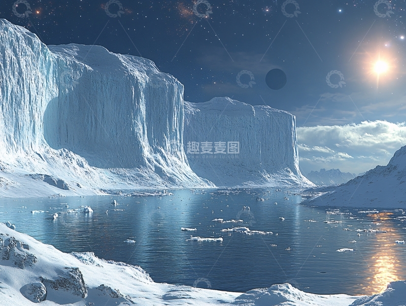 高清大图下载【趣麦麦图】梦幻舞台背景南极冒险4