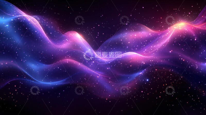 高清大图下载【趣麦麦图】紫色波浪图形