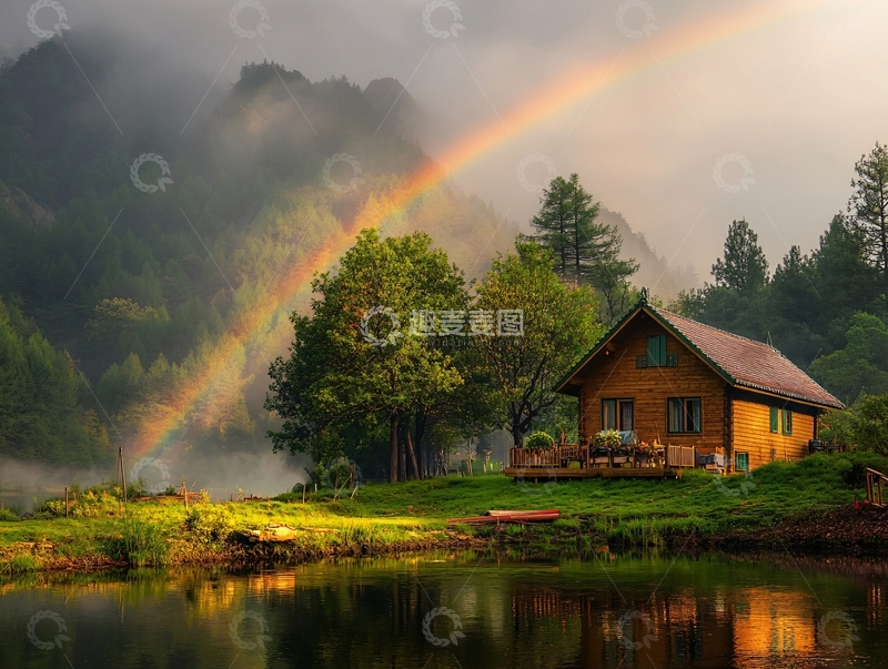 高清大图下载【趣麦麦图】农家乐彩虹1