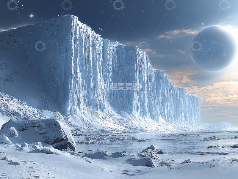 高清大图下载【趣麦麦图】-梦幻舞台背景南极冒险3