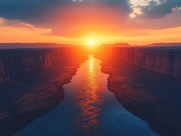 长河落日高清大图1