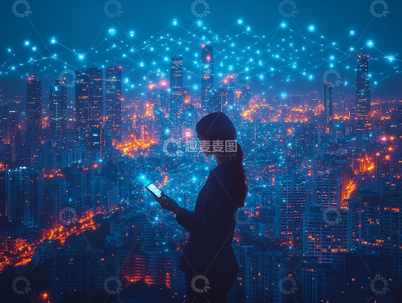 高清大图下载【趣麦麦图】连接城市