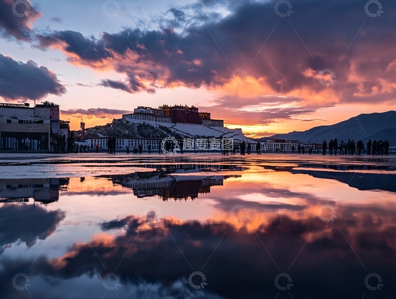 高清大图下载【趣麦麦图】布达拉宫夕照2