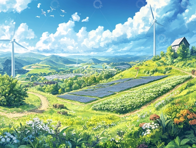 高清大图下载【趣麦麦图】动漫场景插画1