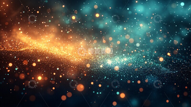高清大图下载【趣麦麦图】绿色蓝色光点背景2
