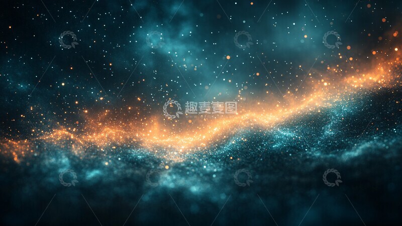 高清大图下载【趣麦麦图】绿色蓝色光点背景3