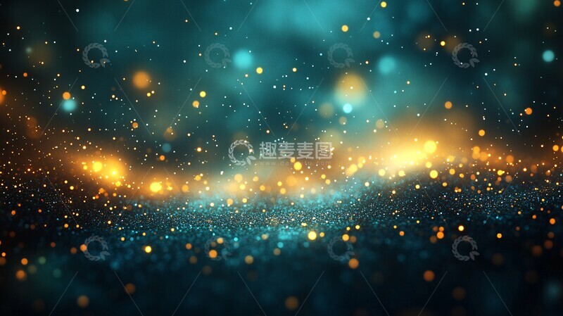 高清大图下载【趣麦麦图】绿色蓝色光点背景