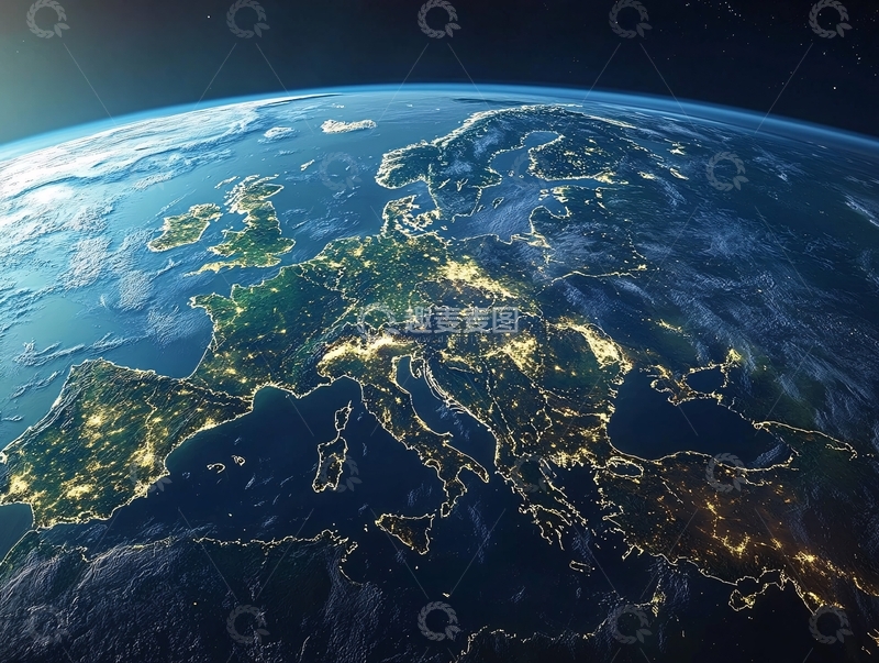 高清大图下载【趣麦麦图】地球银河系光线15