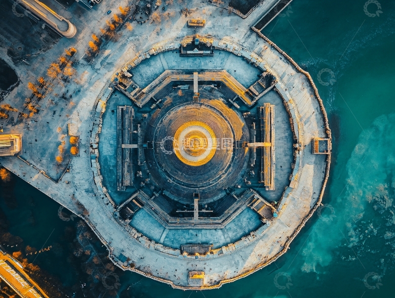 高清大图下载【趣麦麦图】航拍星海广场