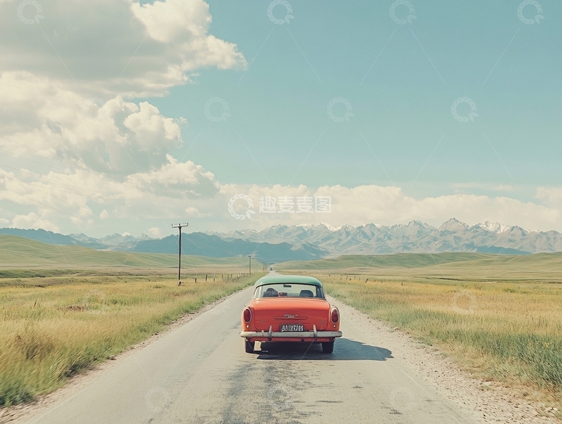 高清大图下载【趣麦麦图】天路汽车