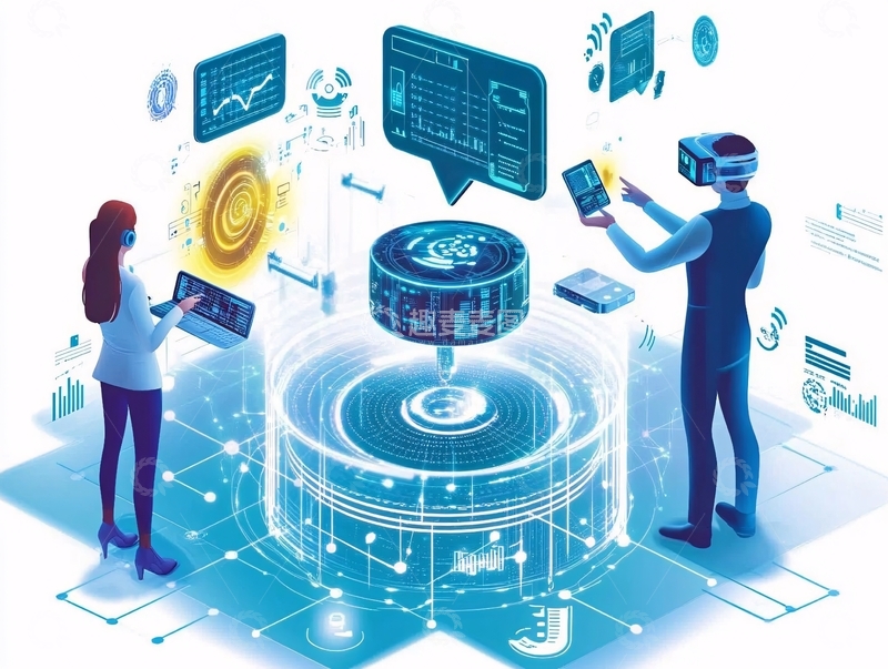 高清大图下载【趣麦麦图】智能互联数字未来