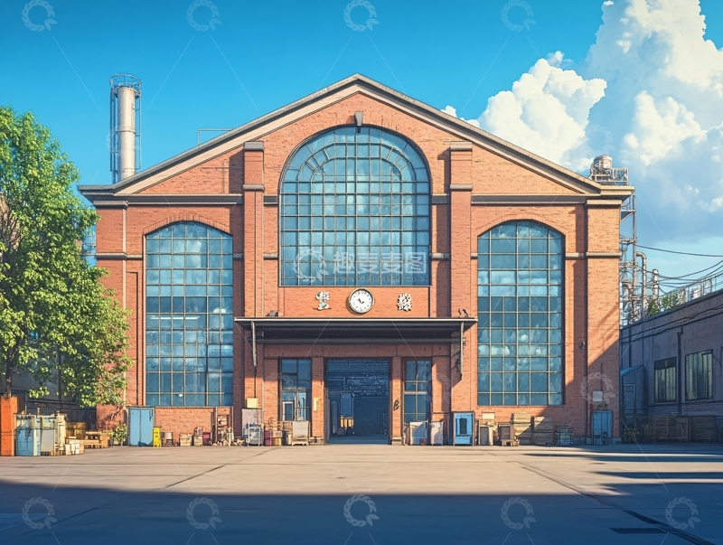 高清大图下载【趣麦麦图】小火车站行车室场景