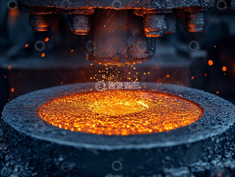 高清大图下载【趣麦麦图】高温炼钢过程