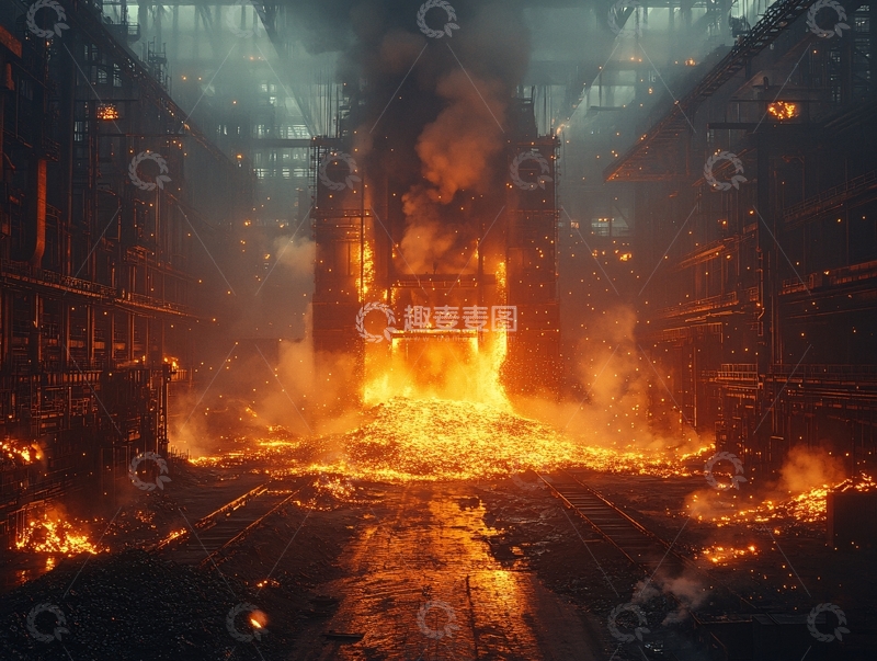高清大图下载【趣麦麦图】工业铸造场景