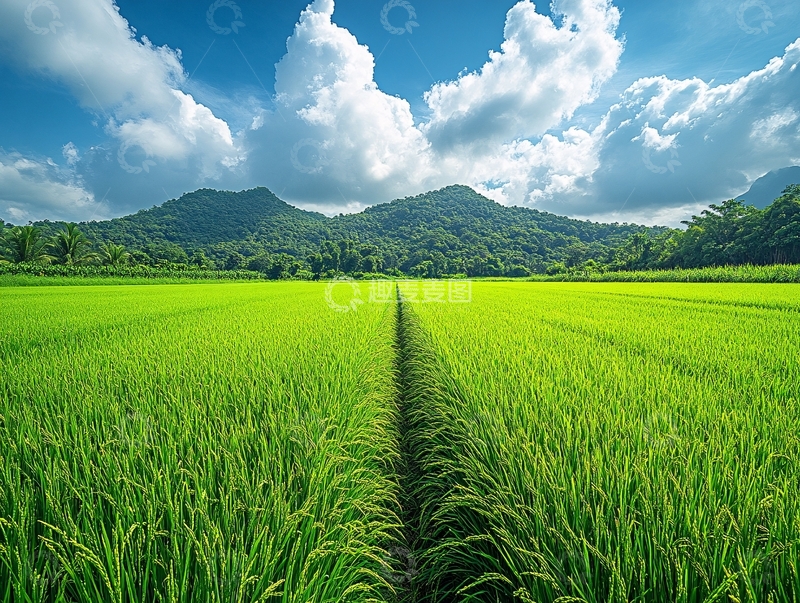高清大图下载【趣麦麦图】农业科技稻田风光