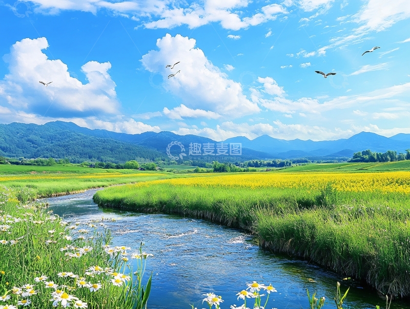 高清大图下载【趣麦麦图】湿地草原壁纸