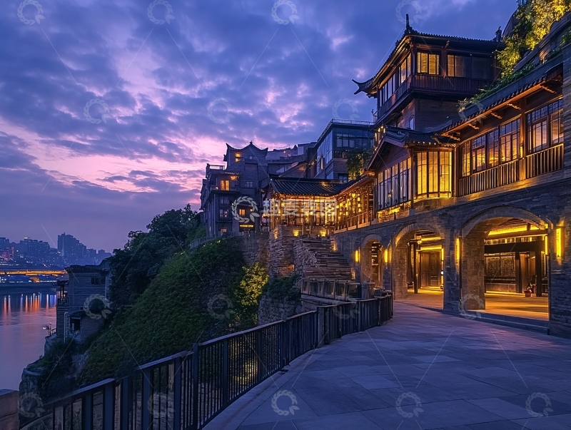 高清大图下载【趣麦麦图】重庆夜景酒店街景