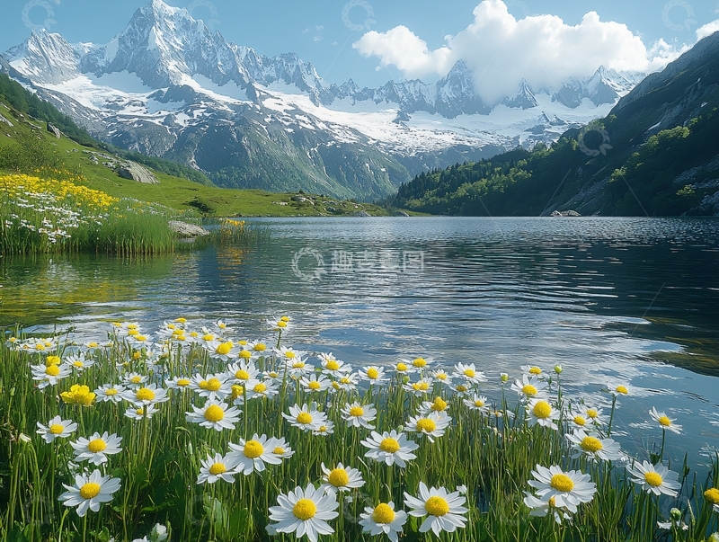 高清大图下载【趣麦麦图】雪山河流湿地草壁纸11