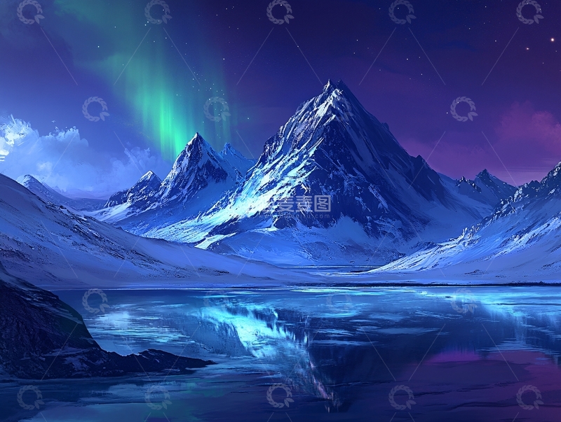 高清大图下载【趣麦麦图】极光炫彩浪漫光影6