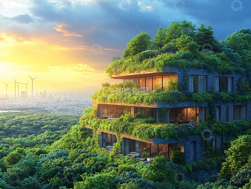 高清大图下载【趣麦麦图】垂直森林住宅1