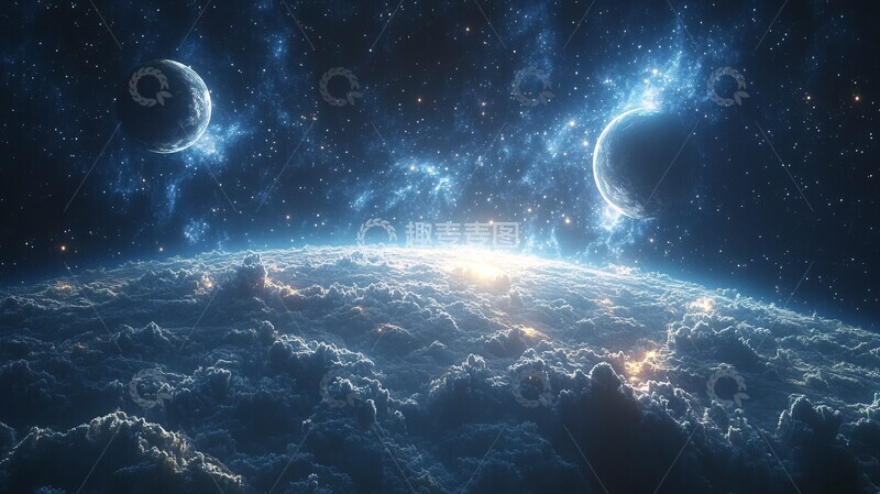 高清大图下载【趣麦麦图】星云行星背景图1