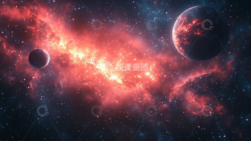 高清大图下载【趣麦麦图】星云行星背景图