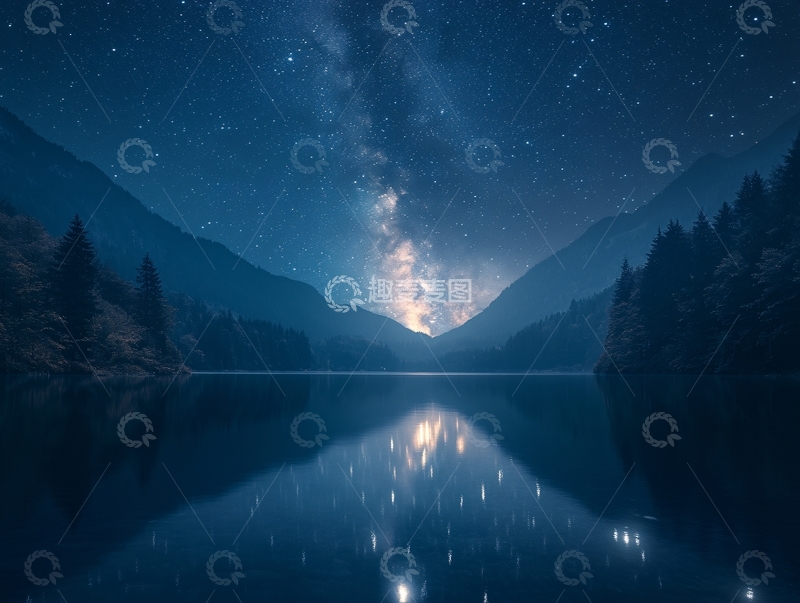 高清大图下载【趣麦麦图】-水面星光璀璨