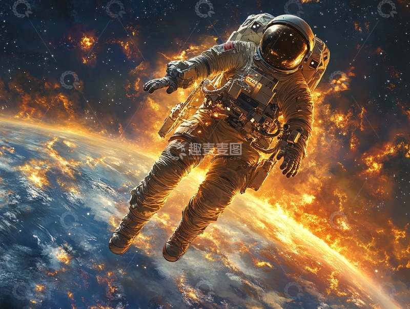 高清大图下载【趣麦麦图】星球宇航员壁纸7