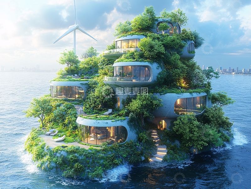 高清大图下载【趣麦麦图】魅力挪威市悬浮岛设计6