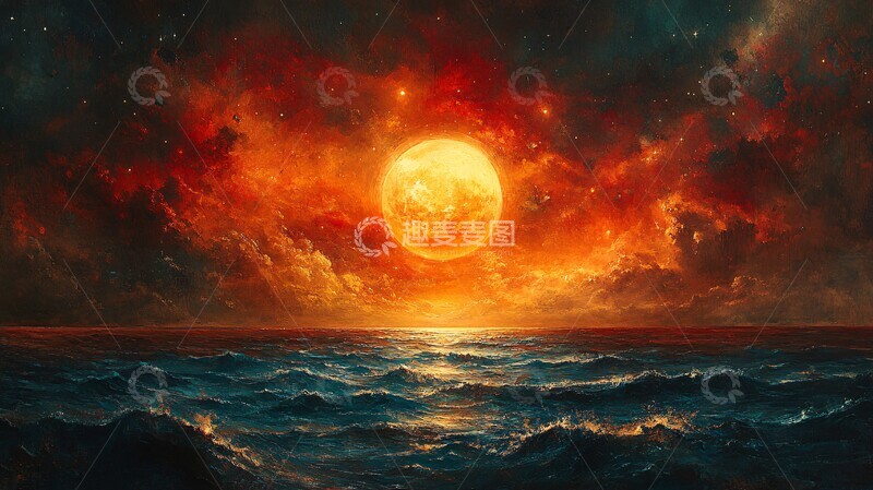 高清大图下载【趣麦麦图】太阳系印象画2