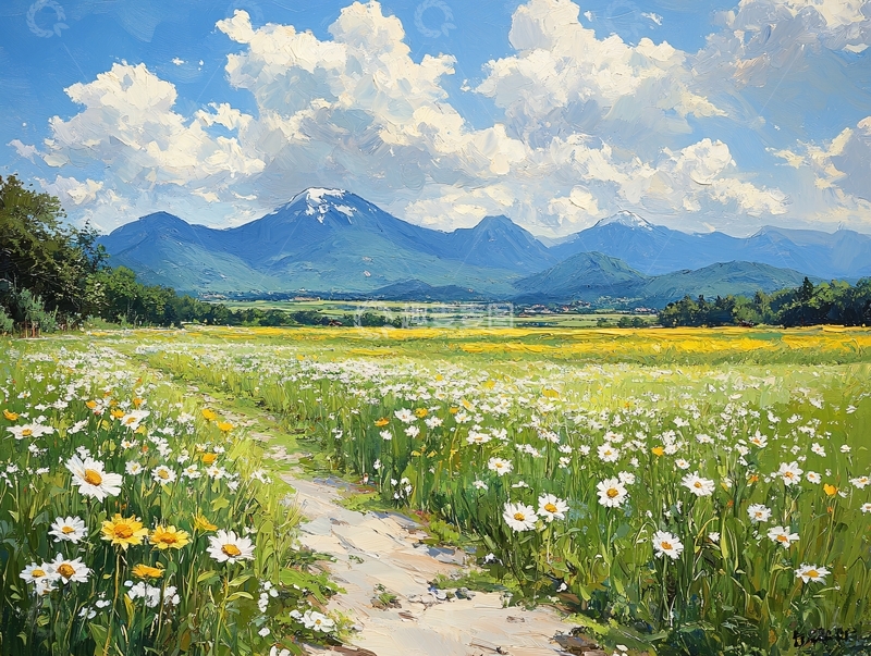 高清大图下载【趣麦麦图】春天风景油画3