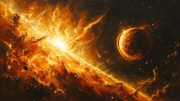 太阳与土星近景