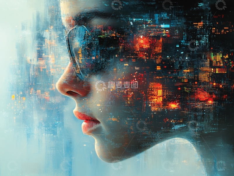 高清大图下载【趣麦麦图】虚拟的脸10