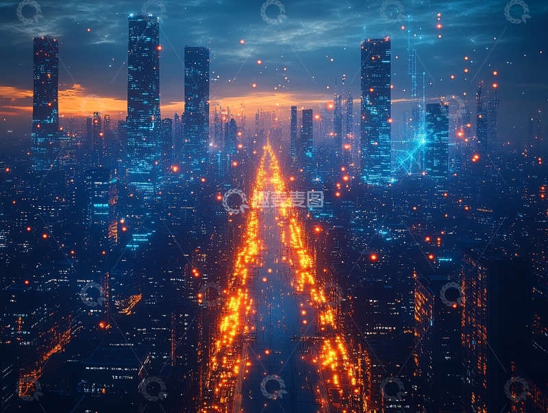 高清大图下载【趣麦麦图】科技城市