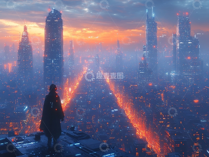 高清大图下载【趣麦麦图】超现实城市1