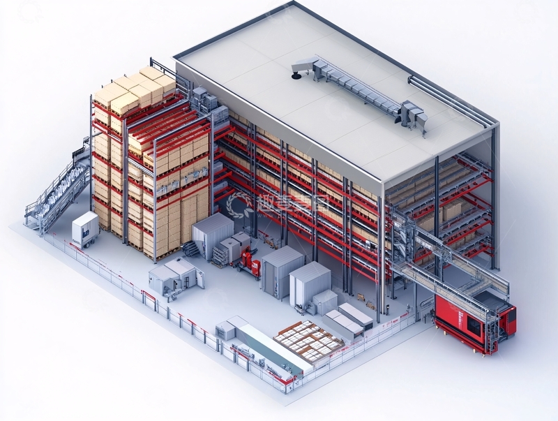 高清大图下载【趣麦麦图】自动化物流仓库设计