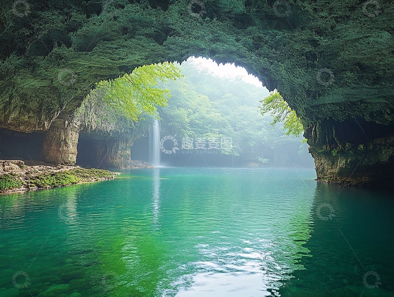 高清大图下载【趣麦麦图】地下河天窗