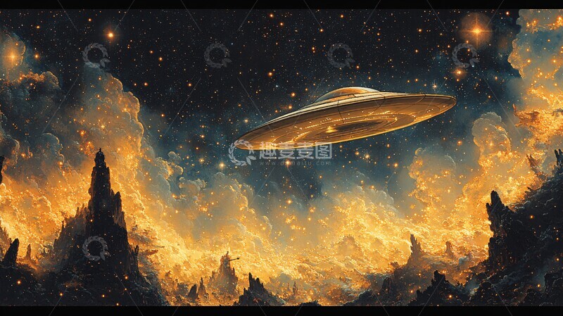 高清大图下载【趣麦麦图】星际宇宙飞船1
