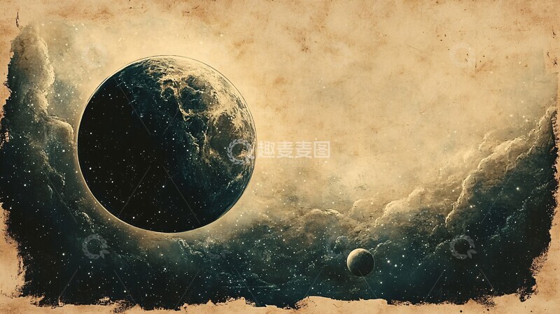 高清大图下载【趣麦麦图】星空地球图星空地球行星1