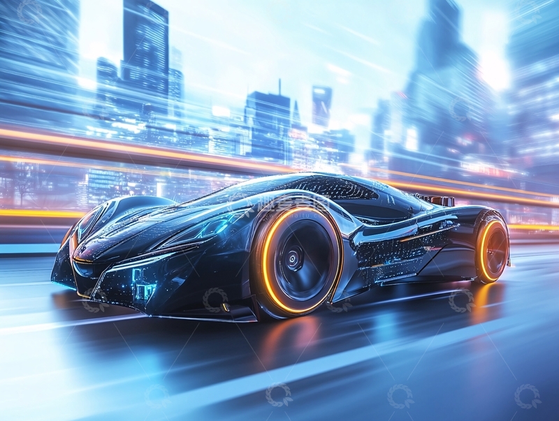 高清大图下载【趣麦麦图】跑车线条飞驰电掣9