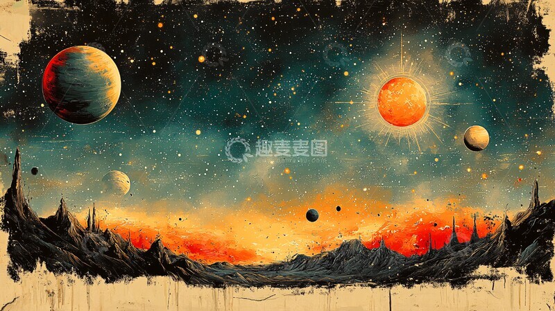 高清大图下载【趣麦麦图】星空地球图星空地球行星2