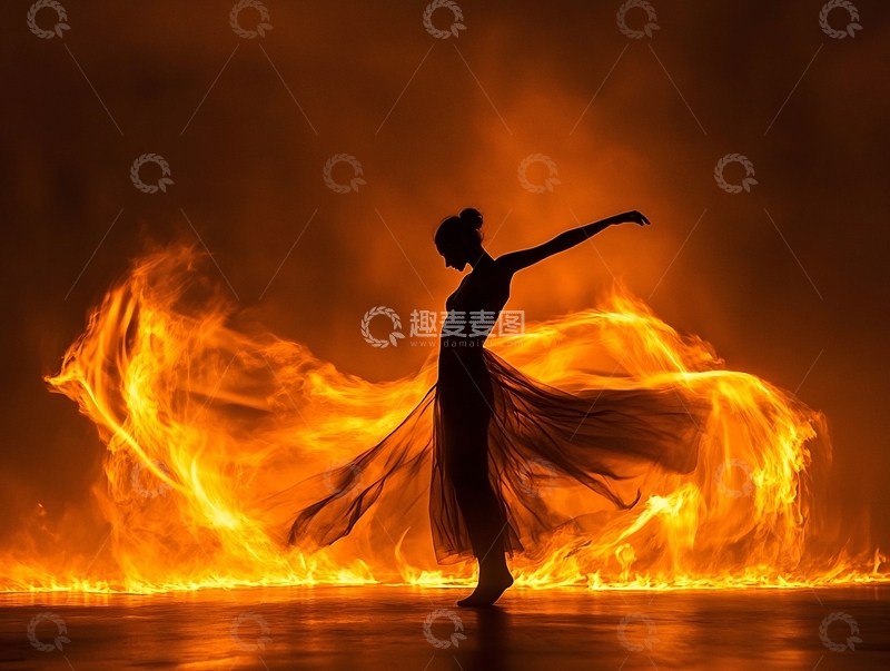 高清大图下载【趣麦麦图】孤舞火焰的宁静